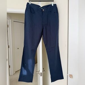 Cubavera navy linen pants. Men 34x32